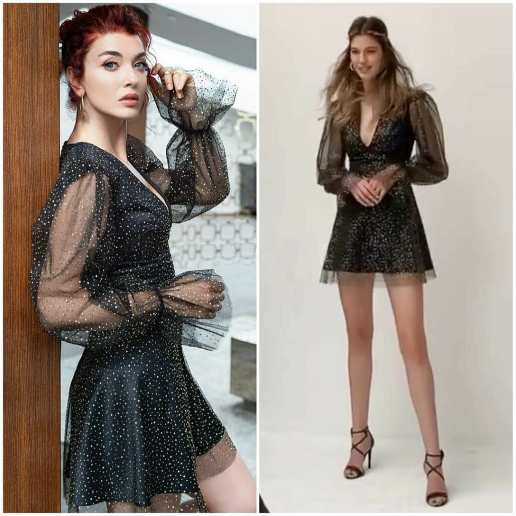 Black Mini Dress Worn By Aslıhan Güner