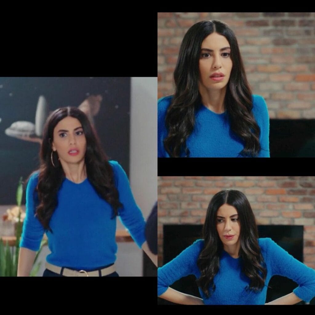 Blue Sweater Worn By Iman Casablanca