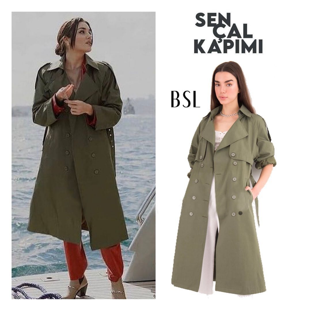 Green Trenchcoat Worn By Hande Erçel