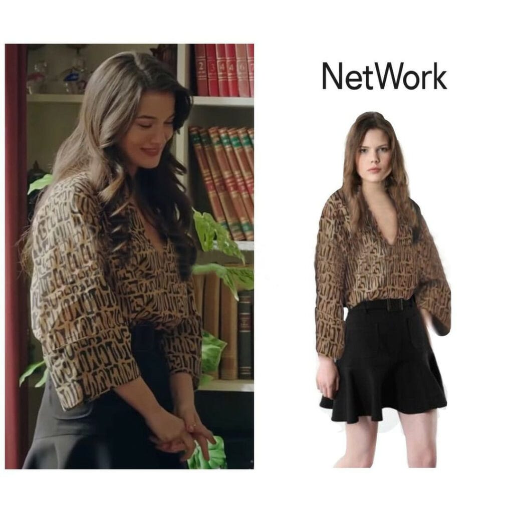 Leopard Patterned Blouse Worn By Pınar Deniz