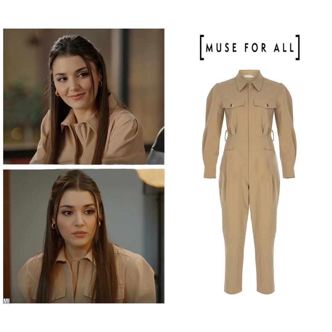 Light Brown Jumpsuit Worn By Hande Erçel