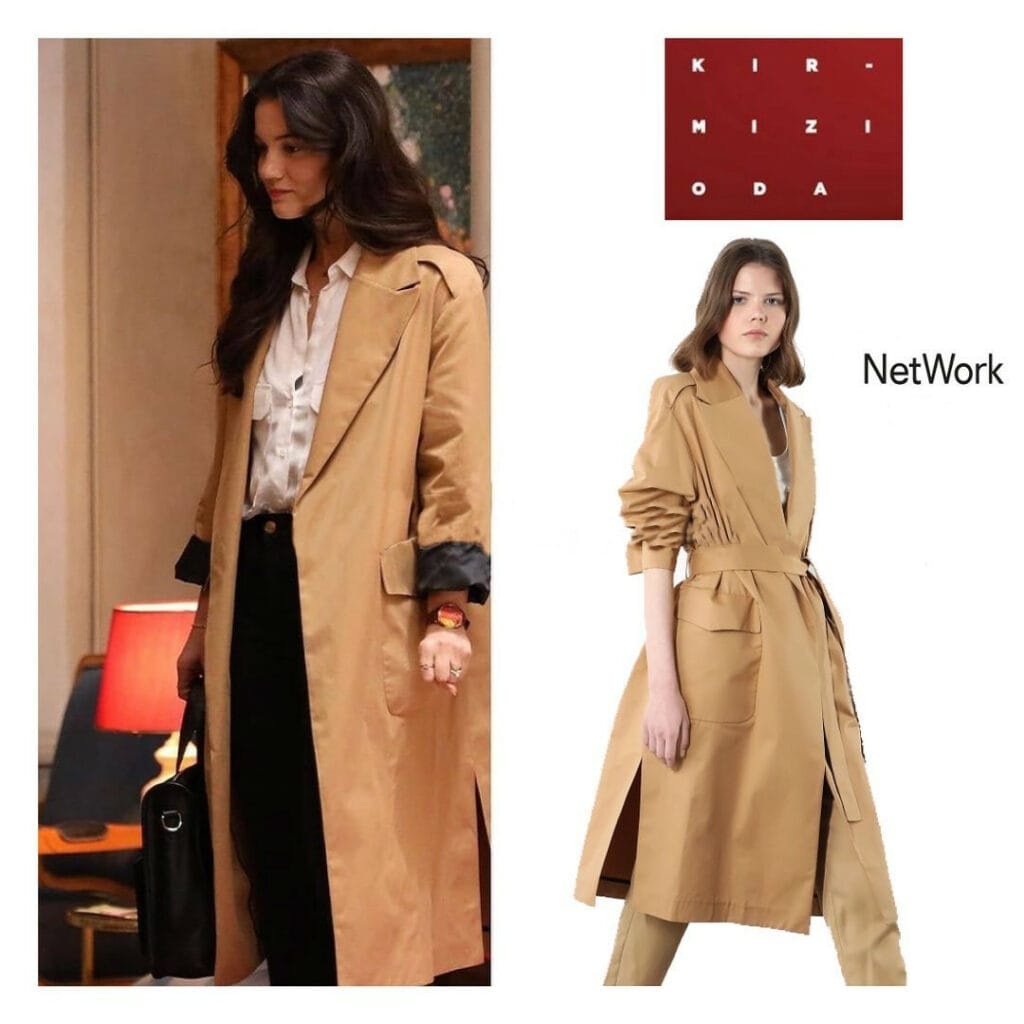 Light Brown Topcoat Worn By Pınar Deniz