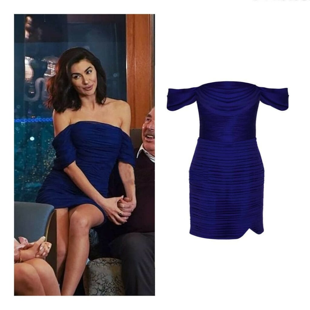 Parliament Blue Mini Dress Worn By Nesrin Cavadzade