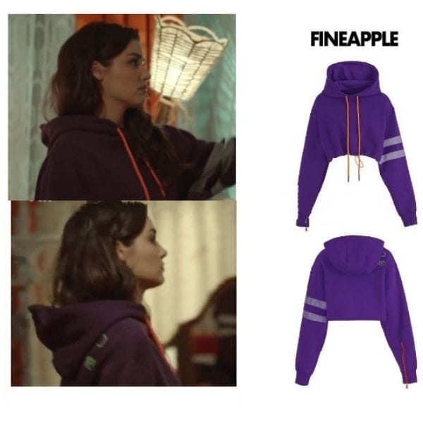 Purple Sweatshirt Worn By Hande Erçel