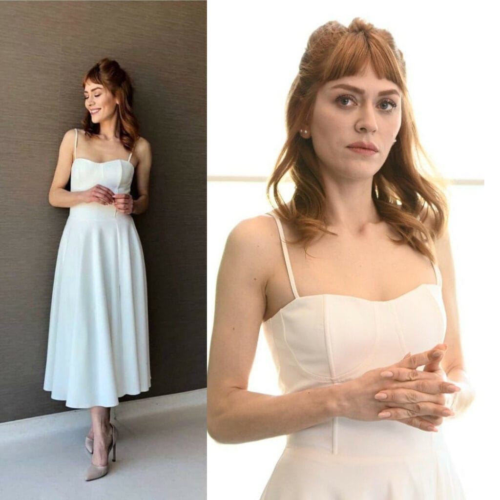 White Dress Worn By Hazal Türesan