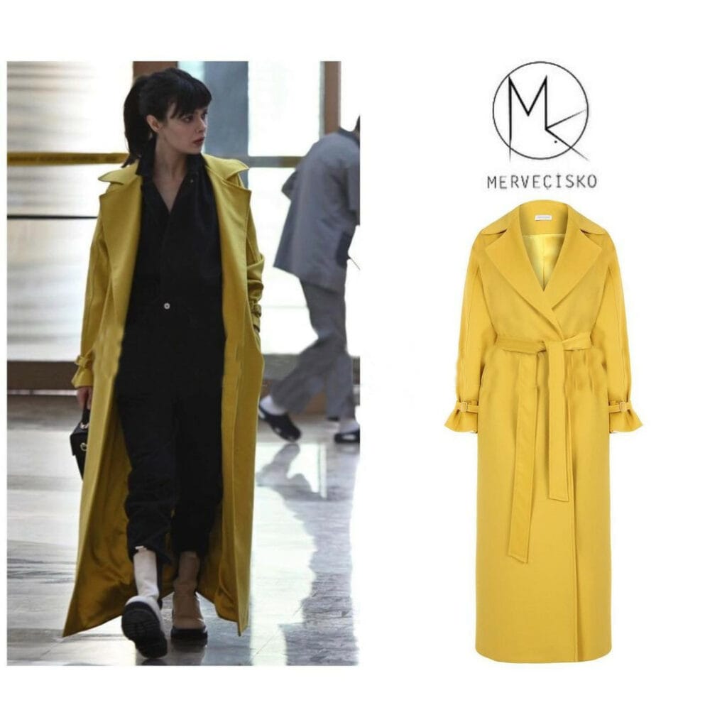 Yellow Topcoat Worn By Sinem Ünsal