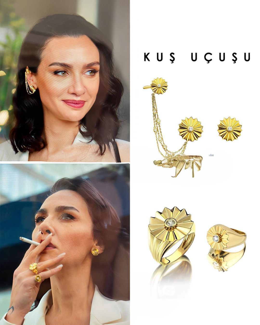 Birce Akalay's Earrings And Ring