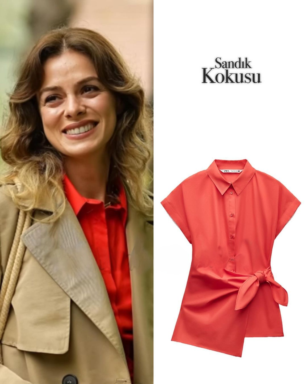 Red Shirt worn By Özge Özpirinçci