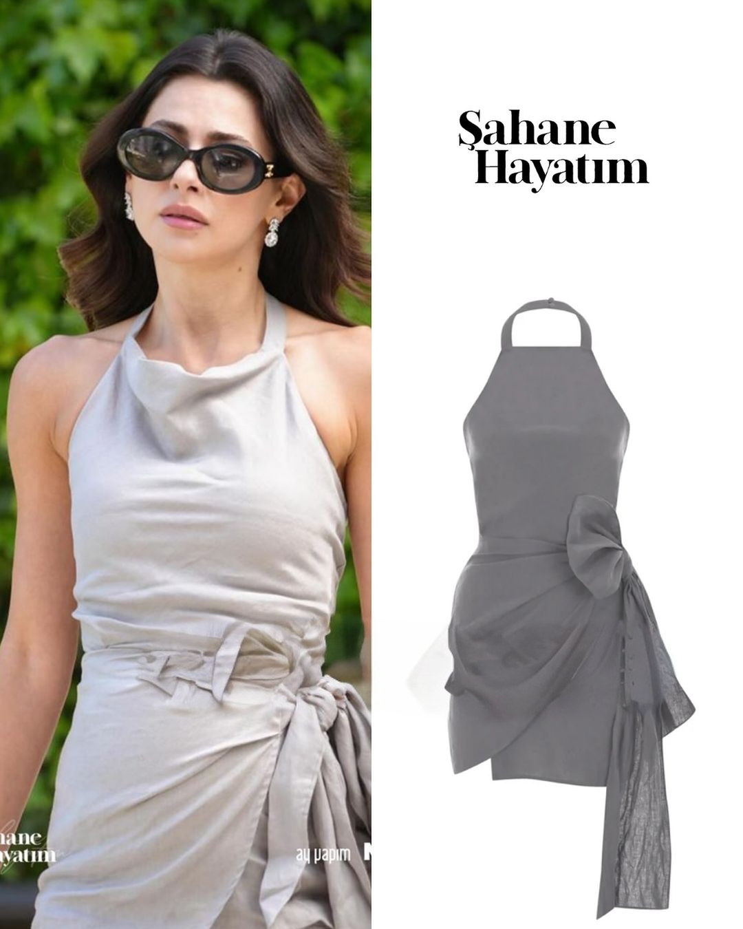 The Gray Linen Dress Worn By Nesrin Cavadzade