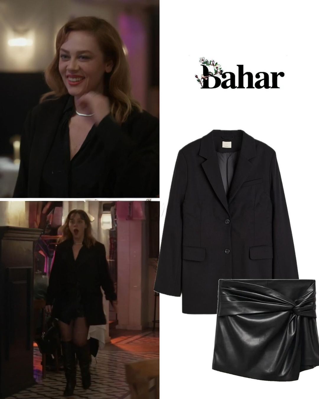 The black blazer worn by Demet Evgar