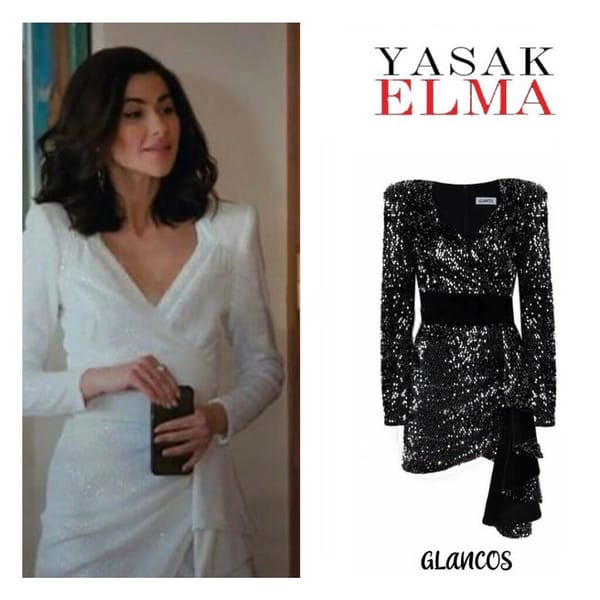 Black Sequined Dress Worn By Nesrin Cavadzade