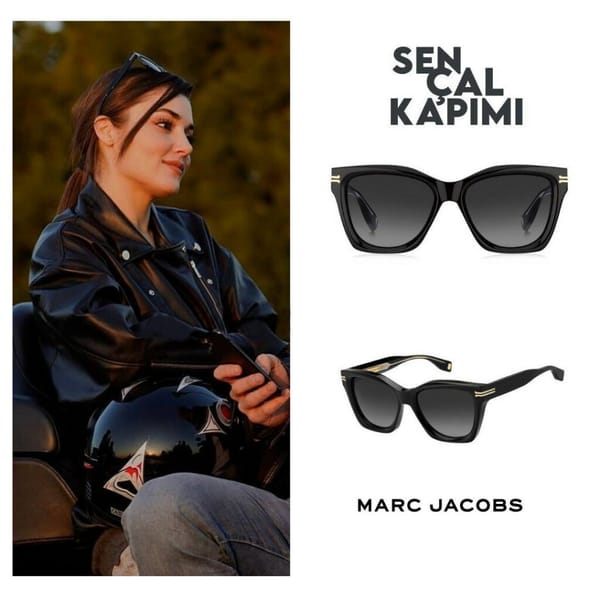 Black Sunglasses Of Hande Erçel