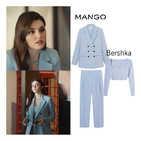 Blue Suit Worn By Hande Erçel