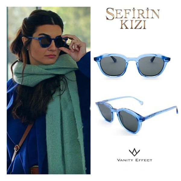 Blue Sunglasses Worn By Tuba Büyüküstün from Vanity Effect