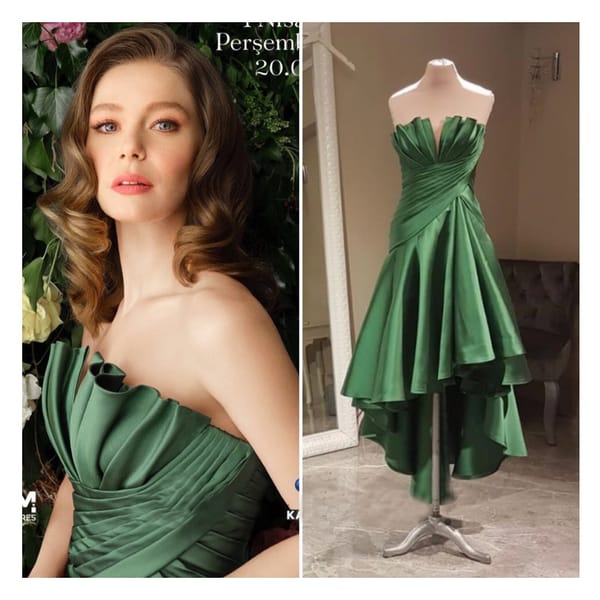 Green Dress Worn By Burcu Biricik