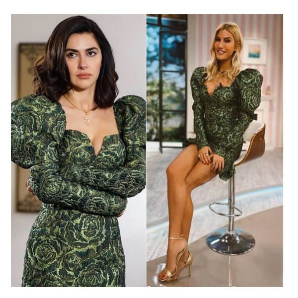 Green Mini Dress Worn By Nesrin Cavadzade