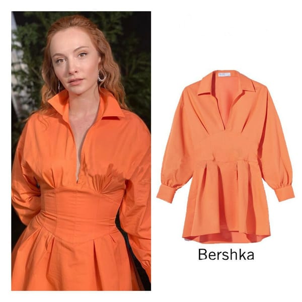 Orange Mini Dress Worn By Başak Gümülcinelioğlu