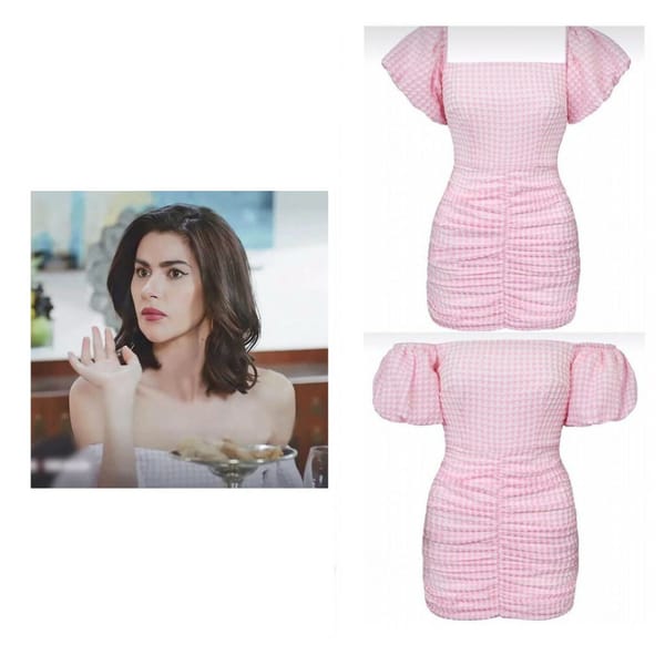 Pink Mini Dress Worn By Nesrin Cavadzade