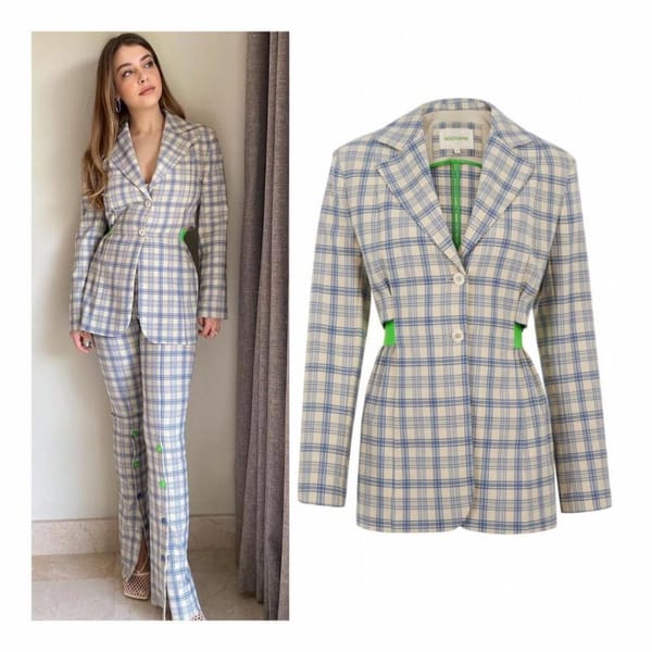 Plaid Suit Worn By Gamze Erçel