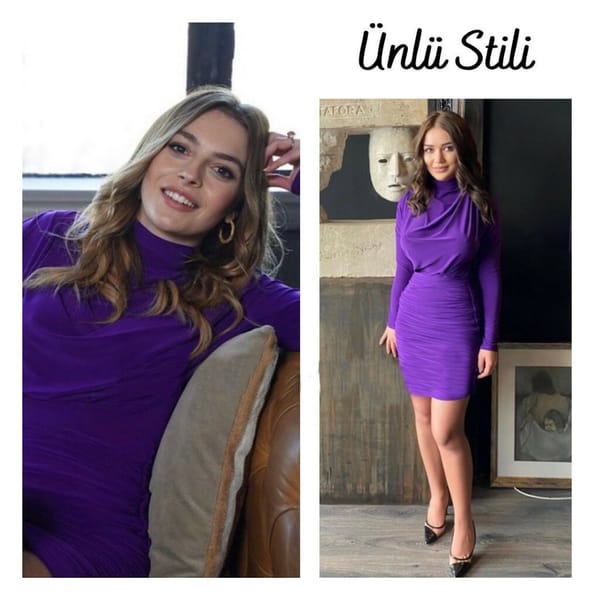 Purple Dress Worn By Melis Sezen