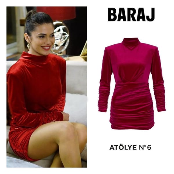 Red Mini Dress Worn By Biran Damla Yılmaz