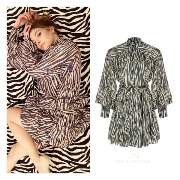 Zebra Pattern Dress Worn By Melis Sezen