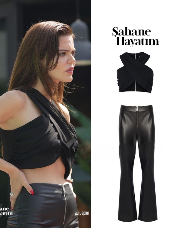 The Black Blouse And Leather Pants Worn By Hilal Altınbilek