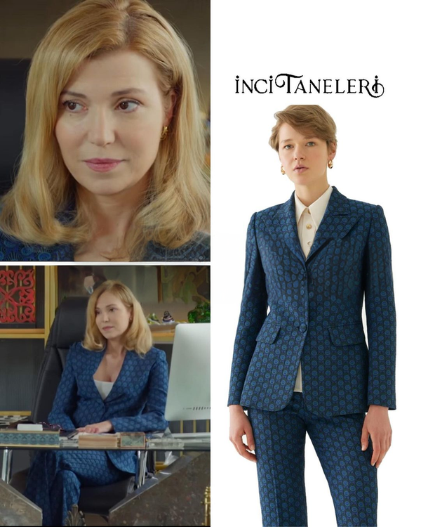 The Blue Jacket And Pants Suit Worn By Selma Ergeç