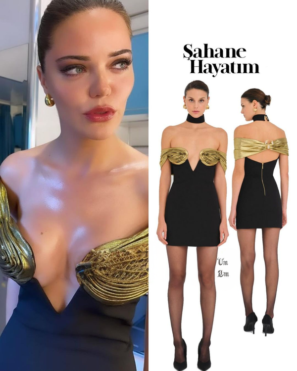 The Gold Leaf Dress Worn By Hilal Altinbilek