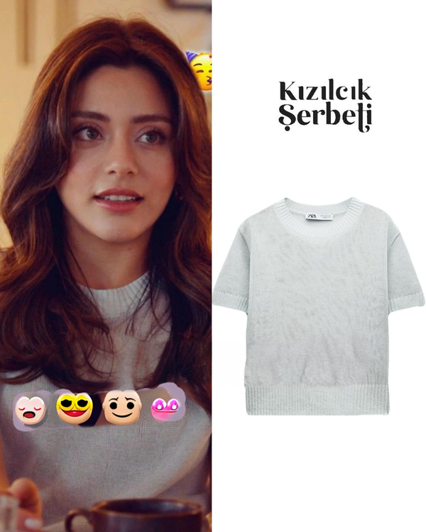 The Light Gray Knitwear Worn By Sıla Türkoğlu