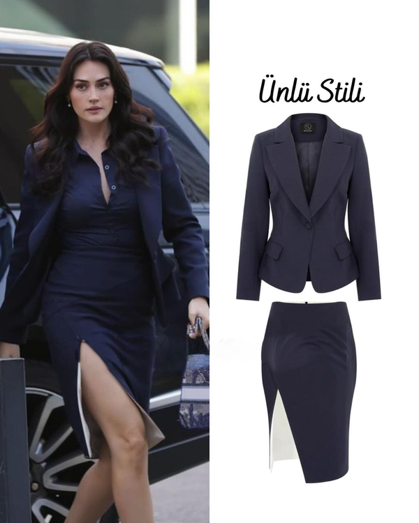 The Navy Blue Suit Worn By Esra Bilgiç