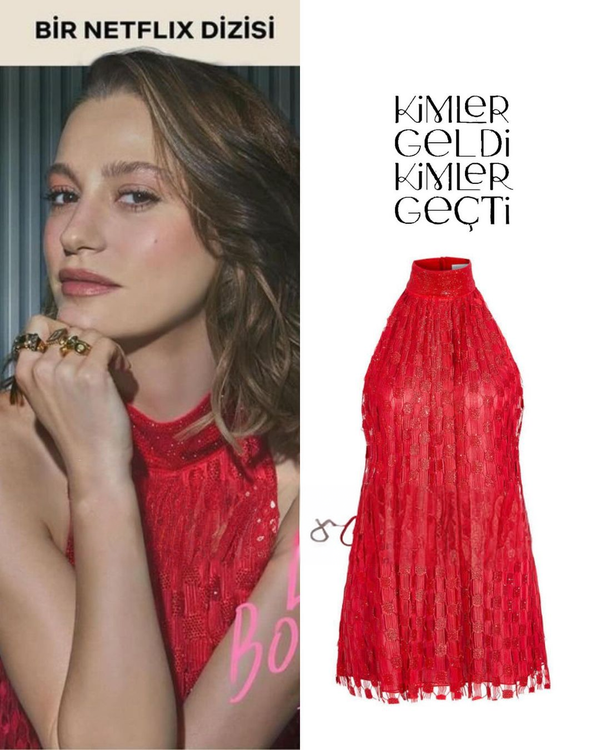 The Red Dress Worn By Serenay Sarıkaya