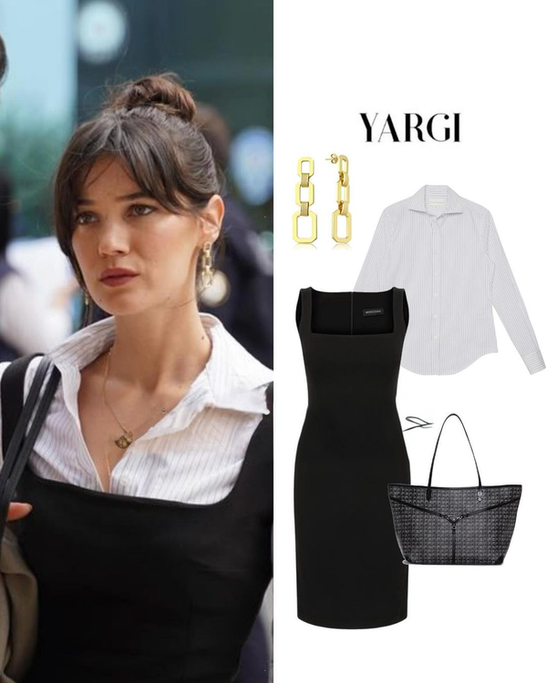 The White Shirt And Black Dress Worn By Pınar Deniz