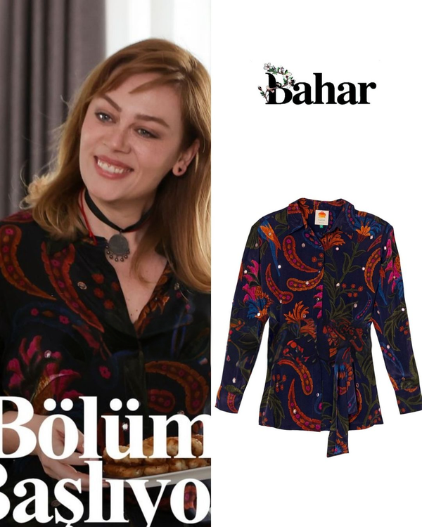 The Floral Patterned Shirt Worn By Demet Evgar