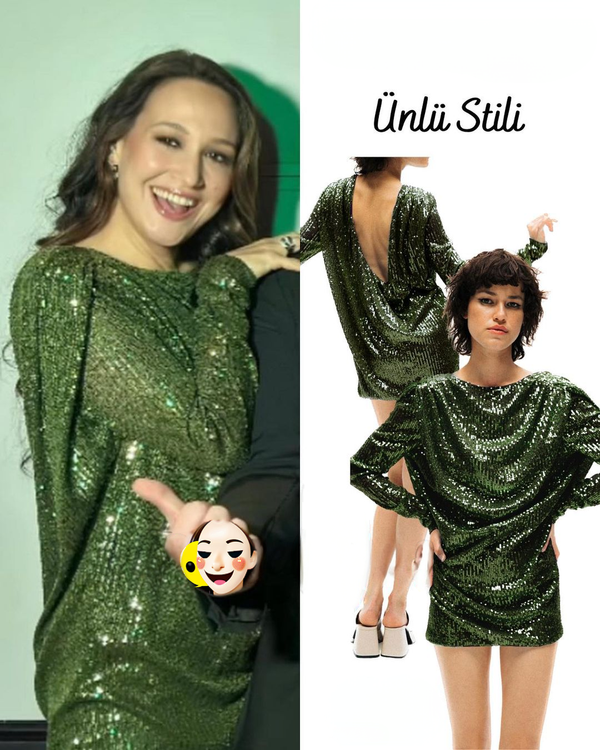 The green dress worn by Gupse Özay