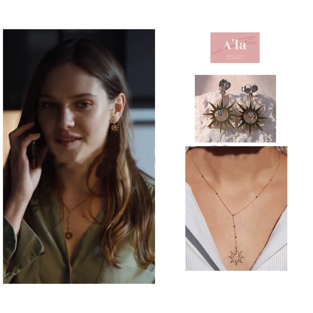 Earrings And Necklace Worn By Alina Boz