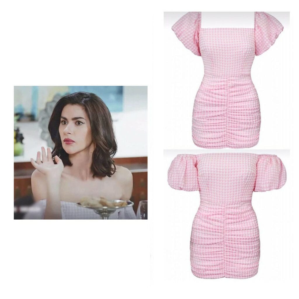 Pink Mini Dress Worn By Nesrin Cavadzade