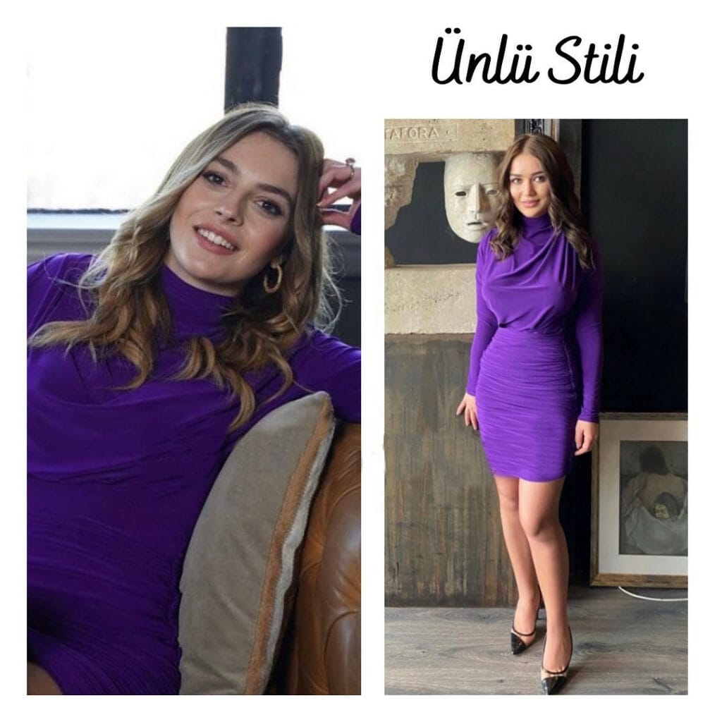 Purple Dress Worn By Melis Sezen
